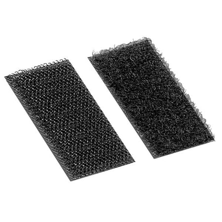 3M Reclosable Fastener Shape, Square, Acrylic Adhesive, 1 in, 1 in W, Black, 100 PK 1-1-100-SJ3571/SJ3572