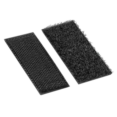 3M Reclosable Fastener Shape, Square, Rubber Adhesive, 1 in, 1 in W, Black, 100 PK 1-1-100-SJ3532N/SJ3533N