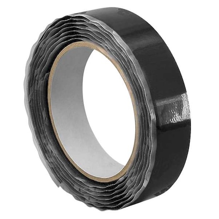 3M Reclosable Fastener, Acrylic Adhesive, 30 ft, 1 in W, Black 1-10-SJ3571