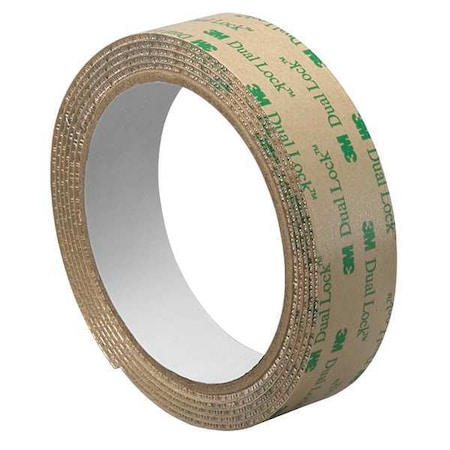 3M Reclosable Fastener, Acrylic Adhesive, 30 ft, 1 in W, Clear 1-10-SJ4570