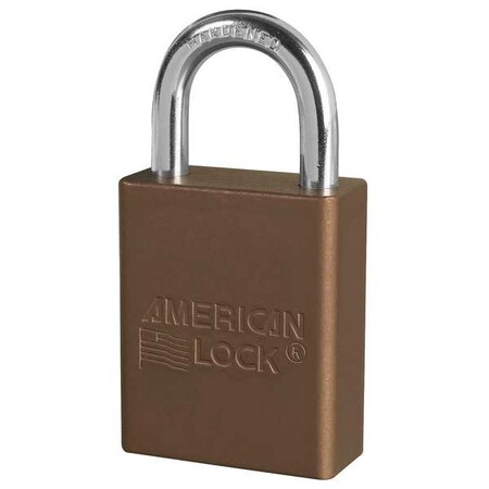 American Lock Lockout Padlock, KA, Brown, 1-7/8"H, PK3 A1105KAS3BRN