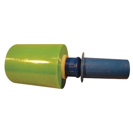 Zoro Select Stretch Wrap, 4" W x 1000 ft. L, 60 ga, Cast Style, Light Green, Light Duty 15A974