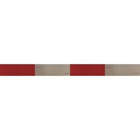 Oralite Reflective Tape, W 2 In, Red/White, PK100 18363