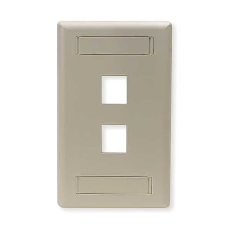 Hubbell Premise Wiring Hubbell 2-Socket IFP12EI Faceplate - 2 x Socket(s) - 1-gang - Electric Ivory IFP12EI