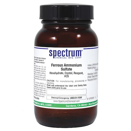 Spectrum Chemical Frus Amnm Slft, hxahydrt, Crs, Rgt, ACS, 125g F1050-125GM