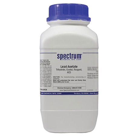 Spectrum Chemical Lead Acetate, Trihydrt, Crs, Rgt, ACS, 2.5kg L1040-2.5KG
