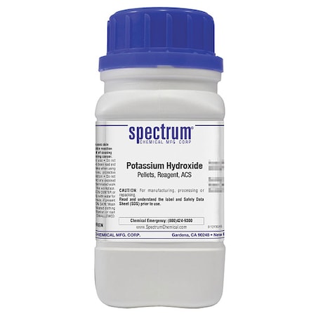 Spectrum Chemical K Hydroxide, Pellets, Rgnt, ACS, 125g P1315-125GM