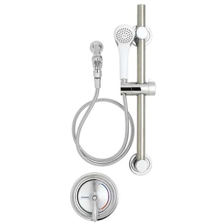 Speakman Manual Commercial Shower Combination, 3' Mount, Polished Chrome 2 Hole SM-3080-ADA