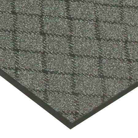 Notrax Entrance Mat, Nylon, 3/8 in Thick, Charcoal, 4 ft W x 6 ft L 125S0046CH