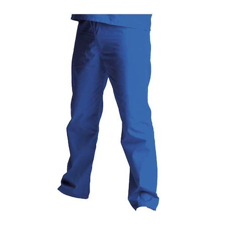 Scrub Zone Scrub Pants, Cotton/Polyester, Drawstring Waist, 31 1/2 in Inseam, 2 Pockets, Royal Blue, Size M 85221