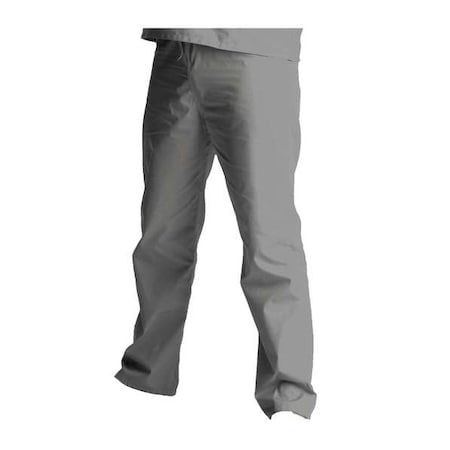 Scrub Zone Scrub Pants, Cotton/Polyester, Drawstring Waist, 31 1/2 in Inseam, 2 Pockets, Gray, Size M 85221