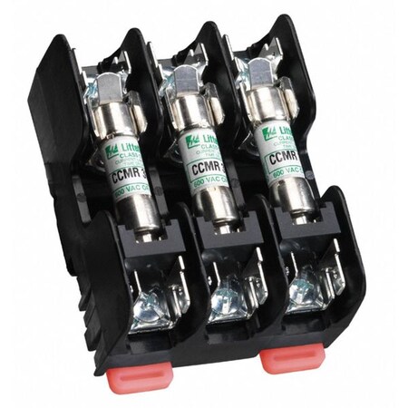 Littelfuse Fuse Block, CC UL Class, 3 Poles, Screw L60030C-3SQDINR