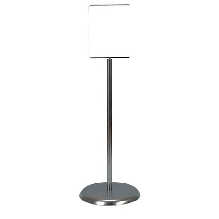 Zoro Select Sign Holder, Ped, 8-1/2x11, Metal, Chrome UVPSH81