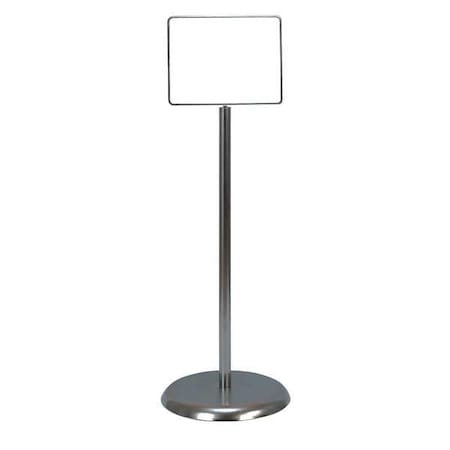 Zoro Select Sign Holder, Pedestal, 14x11, Metal, Chrome UVPSH17