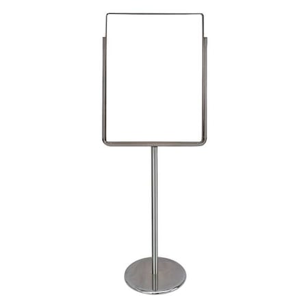 Zoro Select Sign Holder, Pedestal, 22x28, Metal, Chrome UVPSH28