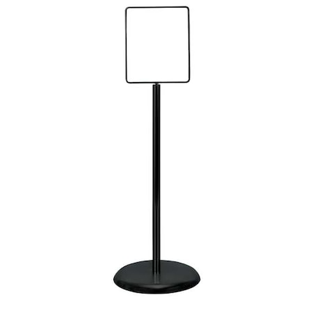 Zoro Select Sign Holder, Pedestal, 8-1/2x11, Metal, Blk UVPSH81