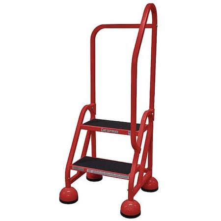 Cotterman 48 in H Steel Rolling Ladder, 2 Steps, 450 lb Load Capacity ST-223 A2 C6 P5