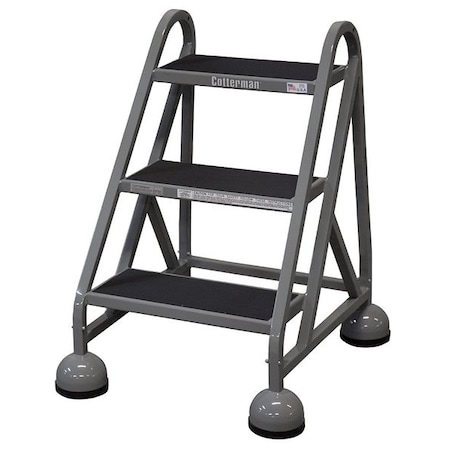 Cotterman 31 in H Steel Rolling Step, 3 Steps, 450 lb Load Capacity ST-320 A2 C1 P5