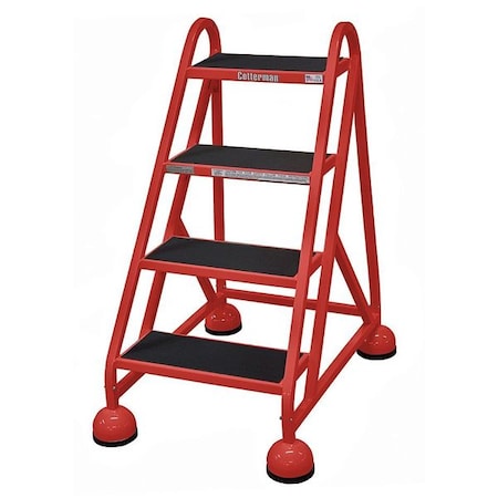 Cotterman 40 in H Steel Rolling Ladder, 4 Steps, 450 lb Load Capacity ST-420 A2 C6 P5