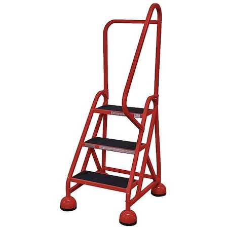 Cotterman 57 in H Steel Rolling Ladder, 3 Steps, 450 lb Load Capacity ST-323 A2 C6 P5