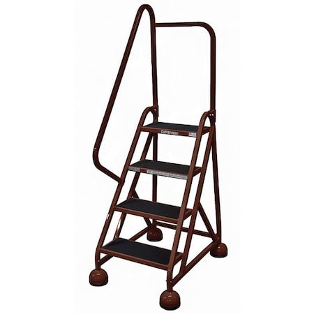 Cotterman 66 in H Steel Rolling Ladder, 4 Steps, 450 lb Load Capacity ST-422 A2 C4 P5