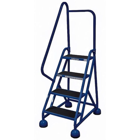 Cotterman 66 in H Steel Rolling Ladder, 4 Steps, 450 lb Load Capacity ST-422 A2 C21 P5