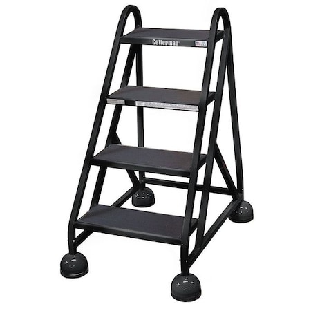 Cotterman 40 in H Steel Rolling Ladder, 4 Steps, 450 lb Load Capacity ST-420 A2 C7 P5