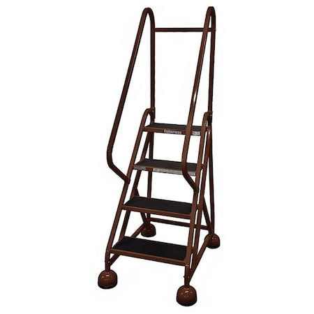 Cotterman 66 in H Steel Rolling Ladder, 4 Steps, 450 lb Load Capacity ST-421 A2 C4 P5
