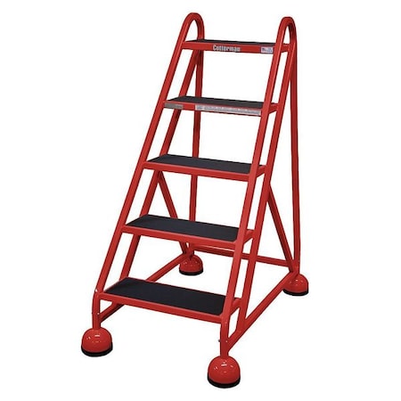 Cotterman 49 in H Steel Rolling Ladder, 5 Steps, 450 lb Load Capacity ST-520 A2 C6 P5