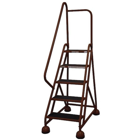 Cotterman 75 in H Steel Rolling Ladder, 5 Steps, 450 lb Load Capacity ST-522 A2 C4 P5