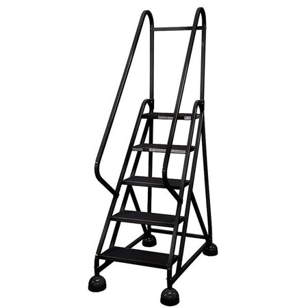 Cotterman 75 in H Steel Rolling Ladder, 5 Steps, 450 lb Load Capacity ST-521 A2 C7 P5
