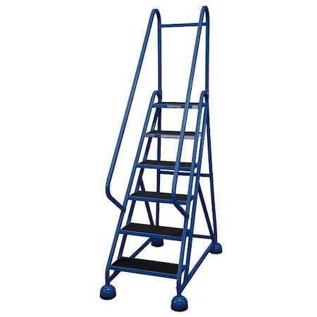 Cotterman 84 in H Steel Rolling Ladder, 6 Steps, 450 lb Load Capacity ST-621 A2 C21 P5