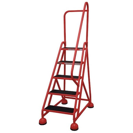 Cotterman 75 in H Steel Rolling Ladder, 5 Steps, 450 lb Load Capacity ST-523 A2 C6 P5