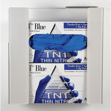 Zing Universal Mount Glove Dispenser, PETG, Holds (2) Boxes , White 7224