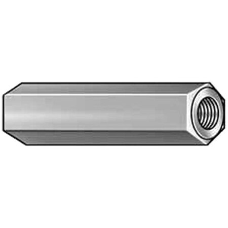 Zoro Select Hex Standoff, #8-32 Thrd Sz, 1/2 in L, 1/2 in Thrd L Brass Zinc Plated, 1/4" Hex W, 10 PK CRN040888GR