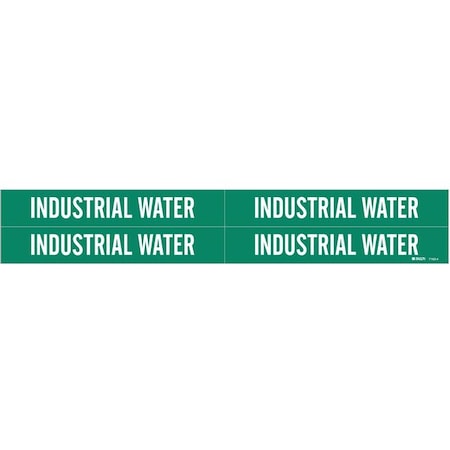 Brady Pipe Mrkr, Industrial Water, 3/4to2-3/8 In 7163-4