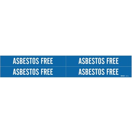 Brady Pipe Marker, Asbestos Free, 3/4to2-3/8 In 7017-4