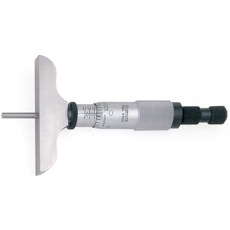 Starrett Depth Micrometer, 0 to 3", 2 to 1/2 Base, 3 Rod 440Z-3L
