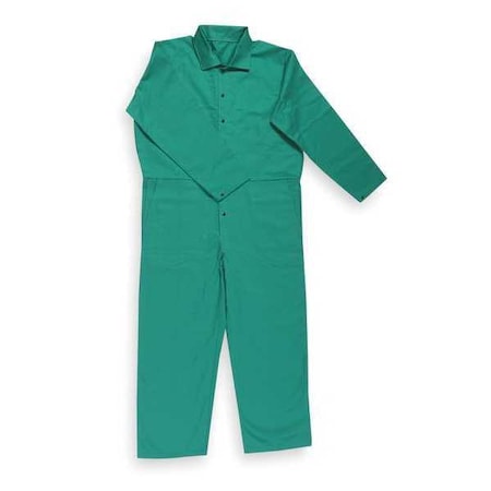 Zoro Select Coverall, 3XL, 32 in Inseam, Flame-Retardant Treated Cotton, Buttons 6NB97