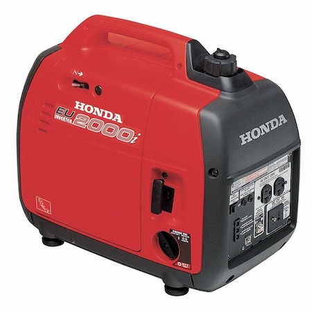Honda Portable Inverter Generator, Gasoline, 1600 Rated, 2000 Surge, Recoil Start, 16.7 A EU2000T1A1
