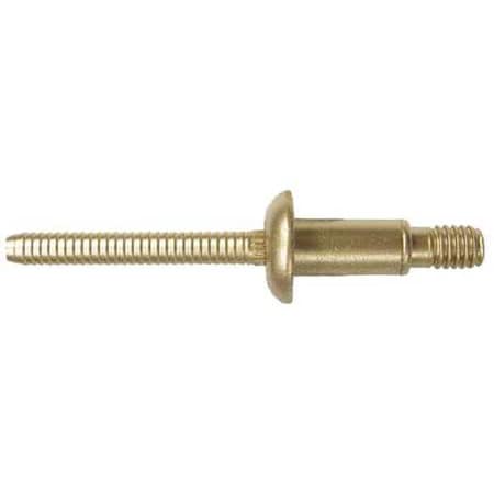 MAGNABULB Blind Rivet, Dome Head, 1/4 in Dia., 51/64 in L, Steel Body, 25 PK MBP-R8-M11-PKT