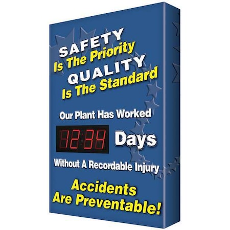 ACCUFORM Safety Record Signs, 29 x 20In, AL, ENG SCK125