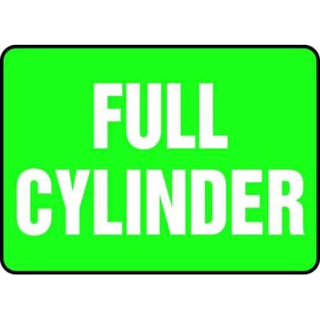 Accuform Cylinder Sign, 10 in H, 14 in W, Plastic, Rectangle, English, MCPG597VP MCPG597VP