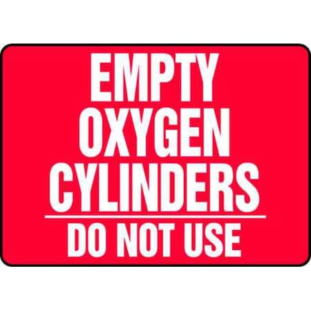 Accuform Cylinder Sign, 10 in H, 14 in W, Plastic, Rectangle, English, MWLD502VP MWLD502VP