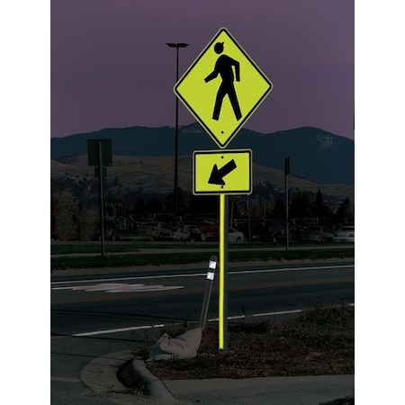Davidson Sign Post Reflector, Plastic, Grn, 3 In. W 8008364214