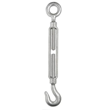 Chicago Hardware Turnbuckle, Hook & Eye, Galv, 1/2 x 12 In 01729 9
