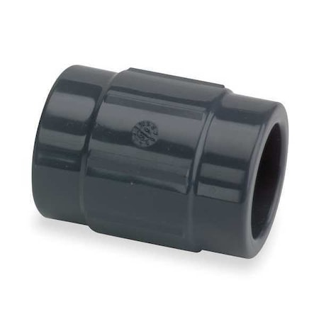 ZORO SELECT PVC Coupling, 2 in x 2 in Fitting Pipe Size, Female Socket x Female Socket, Schedule 80 829-020