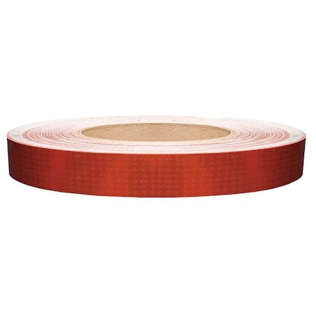 Oralite Reflective Tape, W 1 In, Red,  18642