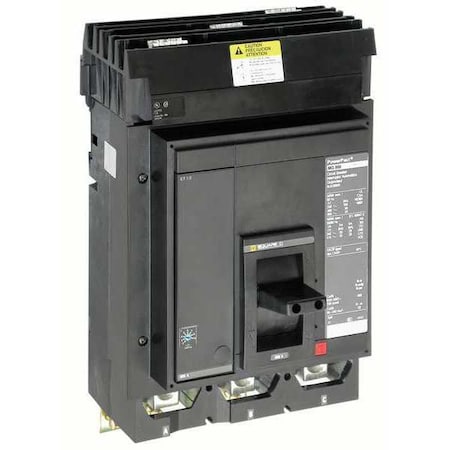 Square D Molded Case Circuit Breaker, 800 A, 600V AC, 2 Pole, Panel Mount Mounting Style, MJ Series MJA268002