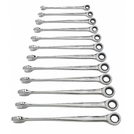 Gearwrench 12 Piece 72-Tooth 12 Point XL X-Beam Ratcheting Combination Metric Wrench Set 85888